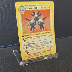 Magneton 1st Edition Base Set Shadowless Holo Rare 9/102 Pokemon - HP see pics - Image 2