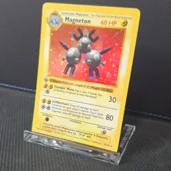 Magneton 1st Edition Base Set Shadowless Holo Rare 9/102 Pokemon - HP see pics - Image 3