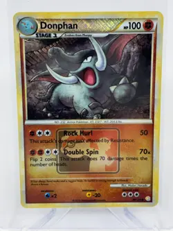 Pokemon Donphan 40/123 League Promo Crosshatch Holo HeartGold SoulSilver - Image 1