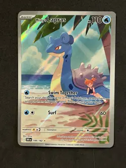 Misty’s Lapras Illustration Rare 194/182 Pokemon Destined Rivals English IR - Image 1