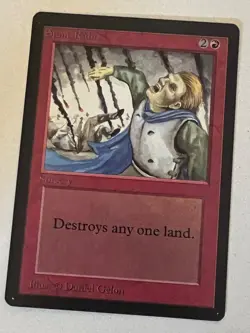 Magic the Gathering MTG Beta Stone Rain NM (Beta Bob) - Image 1