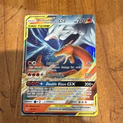 Pokemon Reshiram & Charizard GX TAG TEAM Ultra Rare Holo 20/214 270 HP - Image 1