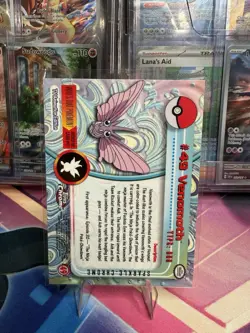 POKEMON VENOMOTH SPARKLE HOLO #49 2000 TOPPS CHROME SERIES 1 NM - Image 2