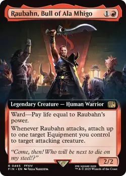 Raubahn, Bull of Ala Mhigo Extended Art Final Fantasy MTG NM - Image 1