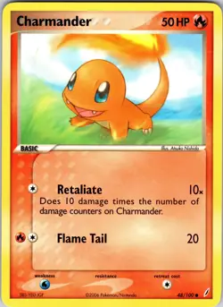 Charmander 48/100 Crystal Guardians Pokemon NM Normal - Image 1