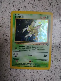 Pokemon Scyther 10/64 Jungle Holo Rare 70 HP Unlimited English 1999 - Image 1