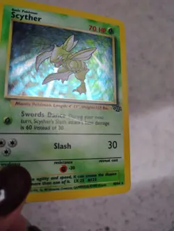 Pokemon Scyther 10/64 Jungle Holo Rare 70 HP Unlimited English 1999 - Image 3