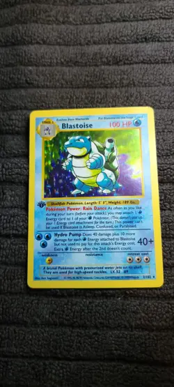 Pokemon - Blastoise - Base Set - 1st Edition Shadowless Rare - 1999 - NM/LP OBO - Image 1