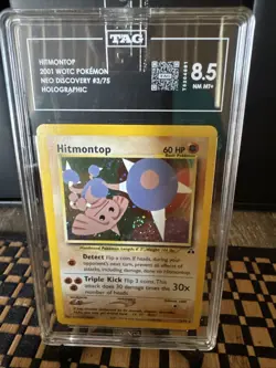 Pokemon TCG Hitmontop Neo Discovery Holo Rare PSA 9 2001 3/75 Unlimited - Image 1