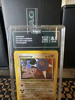 Pokemon TCG Hitmontop Neo Discovery Holo Rare PSA 9 2001 3/75 Unlimited - Image 3