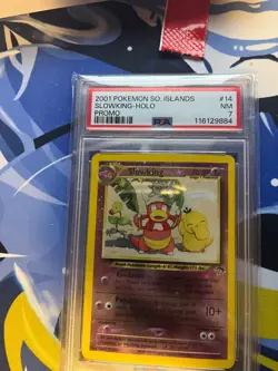 2001 POKEMON SOUTHERN ISLANDS PROMO #14 SLOWKING-HOLO PSA 7 - Image 1
