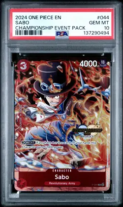 Sabo PSA10 2024 One Piece Championship 2024 Event Pack #044 - Image 1