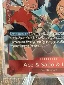 Ace & Sabo & Luffy Alt Art SR Foil NM OP13-007 Carrying On His Will One Piece - Image 5