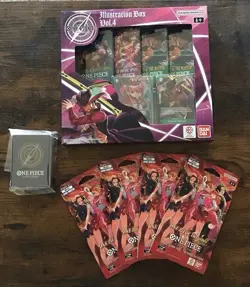 Bandai ONE PIECE Illustration Box Vol. 4 + (4) ONE PIECE Heroines Edition Packs - Image 1