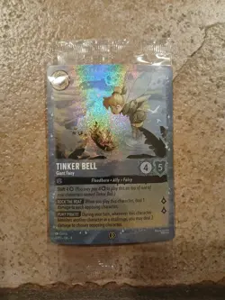 Disney Lorcana Tinker Bell Giant Fairy Glitter Foil Promo Fabled New Sealed - Image 1
