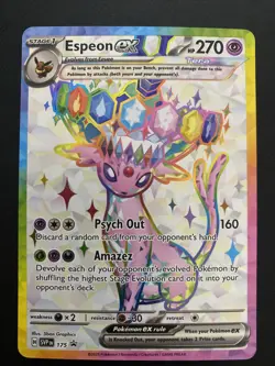 Espeon Ex 175 Promo Card Prismatic Evolutions Pokemon Card - Image 1