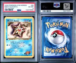 Pokemon TCG Staryu Card Misty's Gym Challenge 1st Edition 90/132 PSA 6 - Image 3