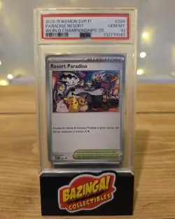 PSA 10 GEM MINT IT Paradise Resort SV-P World Championships 2025 Pokemon - Image 1