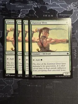x4 Llanowar Elves FDN Foundations MTG 227 COMMON M/NM 4x - Image 1