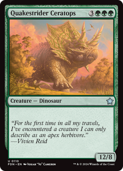 Quakestrider Ceratops #110 | Near Mint | Foundations FDN | Magic MTG - Image 1