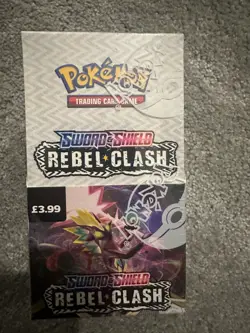 Pokemon TCG Rebel Clash Half Booster Box, 18 Packs, Sealed - Image 1