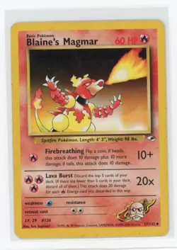 Pokemon Gym Heroes #037/132 Blaine's Magmar - Image 1