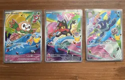 Rowlet, Litten, Popplio MEP 045, 044, 043 NM First Partner Promo 30th Gen 7 - Image 1
