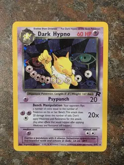 Pokemon Dark Hypno 9/82 Team Rocket Holo Rare - Image 1