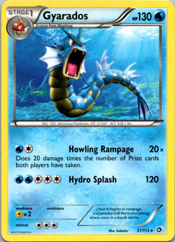 Pokemon Gyarados 031/113 Non-Holo Rare Legendary Treasures - Image 1