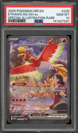 Pokemon Ethan's Ho-Oh ex Destined Rivals Special Illustration Rare #230 PSA 10 - Image 1