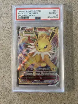 PSA 10 Pokemon Jolteon VMAX Evolving Skies 051/203 - Image 1