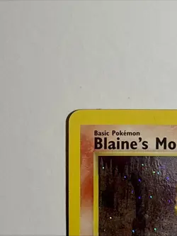 Blaine’s Moltres 1/132 Holo Gym Heroes Vintage Pokemon With Corner Swirl Hp - Image 5