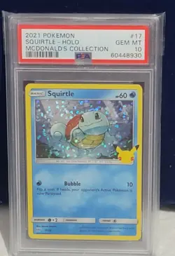 Pokemon PSA GEM MT 10 Squirtle Holo #17/25 McDonalds 25th Anniversary Invest - Image 1