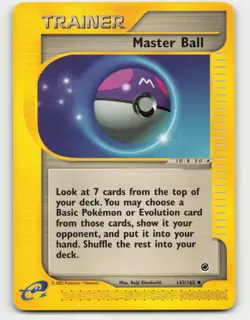 2002 Pokemon, Expedition, #143/165 Master Ball, Uncommon - Image 1