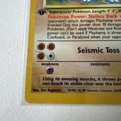Pokemon TCG FIRST EDITION Base Set Machamp Holo 8/102 WOTC Vintage 1999 #2 - Image 3