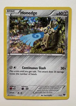 Honedge 7/12 Pokemon McDonald's Promos Holo 2014 MP - Image 1