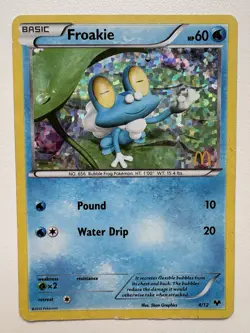 Froakie 4/12 Holo Rare Mcdonalds 2013 Promo Pokemon TCG Damaged - Image 1