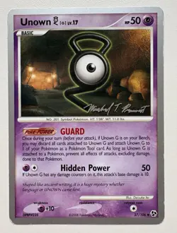 Unown G 57 Pokemon Great Encounters 2010 World Championships MP Pokemon TCG - Image 1