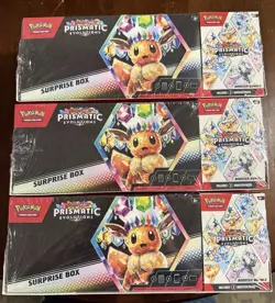 LOT OF 3 - Pokemon Prismatic Evolutions Surprise Box & Booster Bundle Sams Club - Image 1