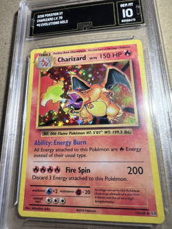 2016 CHARIZARD 11/108 XY Evolutions Holo Pokemon foil base psa GEM MINT GMA 10 - Image 2