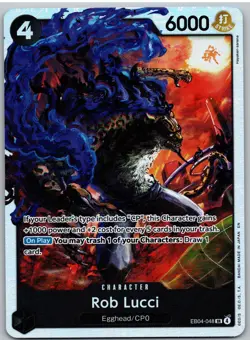 Rob Lucci EB04-048 Super Rare Adventure on Kami's Island One Piece NM - Image 1