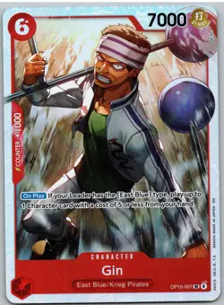 Gin OP15-007 Super Rare Adventure on Kami's Island One Piece NM - Image 1