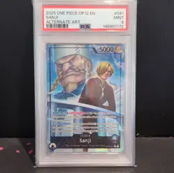 One Piece Sanji OP12-041 Legacy of the Master Alternate Art Foil Leader PSA 9 - Image 1