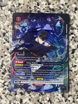 Union Arena: Sung Jinwoo SR** (022) Signature, UE17BT : Solo Leveling - Image 1