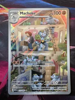 Machoke - 177/165 - Pokemon English 151 Illustration Rare Card NM - Image 1