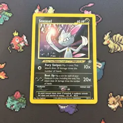 Sneasel 25/111 LP -Vintage Rare Pokemon Card- Neo Genesis (8q) - Image 1