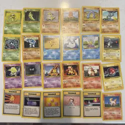 Vintage Pokemon Lot | 24 Cards| Commons/Uncommon | WOTC | Base - Image 1
