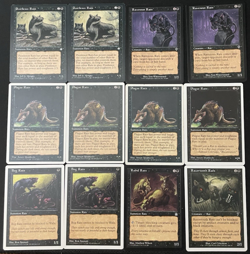 Vintage MTG Lot: 12 Black Card Lot - RATS! - NM/LP - Magic The Gathering - Image 1