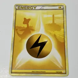 Pokemon Card Ampharos Lightning Energy 118/123 HGSS LP - Image 4