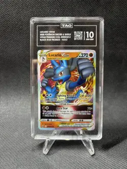 Lucario VSTAR SWSH214 Promo TAG Graded 10 Sword & Shield Holo Pokemon Card - Image 1